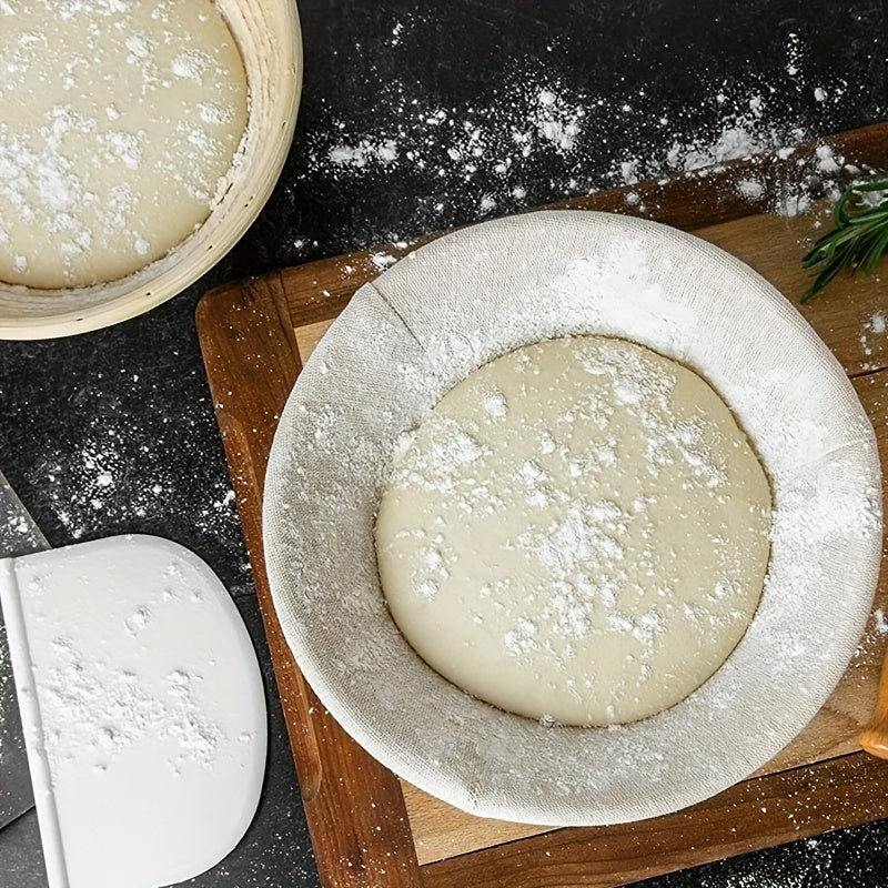 Newly designed Rattan Bread Proofing Basket Set ideal for both Professional and Home Bakers. Food-Safe Dough Fermentation Tools included in the Set for perfect Sourdough loaves.