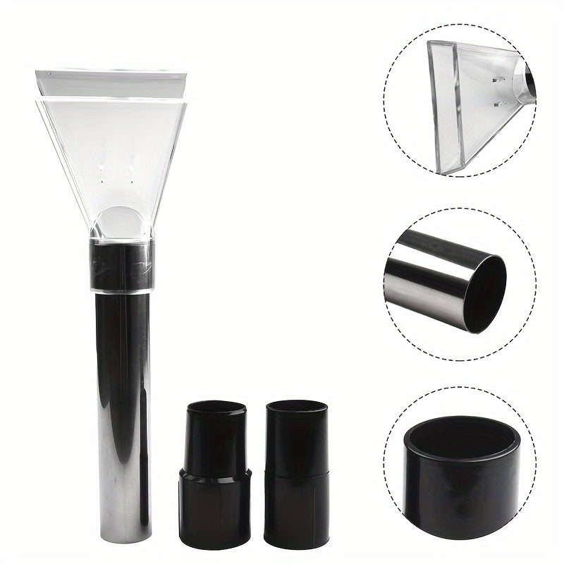 Stainless Steel & Plastic Vacuum Cleaner Brush Head for Carpet Cleaning, Household Book Tool, Percussion Brush for Hard-to-Reach Areas - 38mm Transparent Nozzle ideal for Sun, Cave