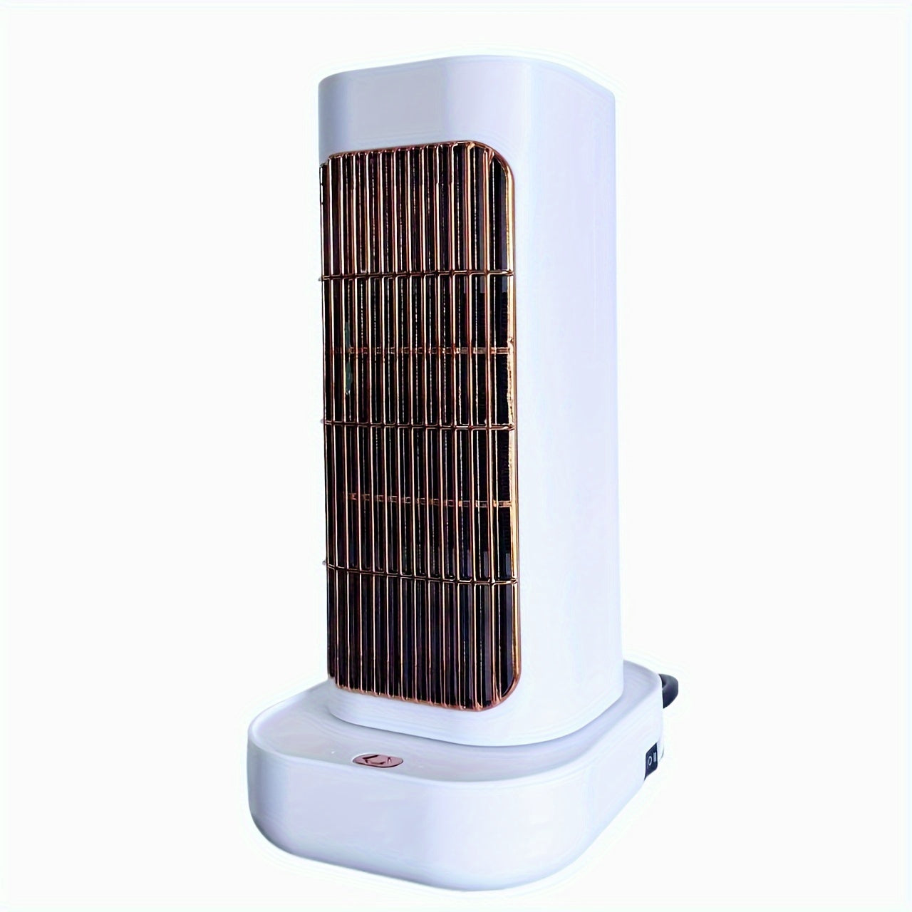 Portable 1-piece PTC Ceramic Space Heater with 1300W power, ideal for heating large rooms. Features 2 heat settings, 90° oscillation, adjustable thermostat, and overheat & tip-over protection for safety. Comes with a plastic base, operates on 220V-240V