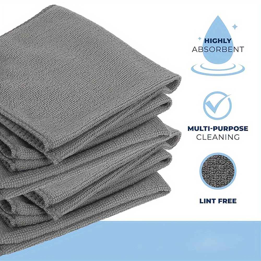 Reusable Microfiber Gray Family Cleaning Towel 25*25