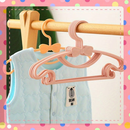 Set of 20 Plastic Kids Hangers with Butterfly Design and Dual Hooks for Secure, Space-Saving Baby Clothing Organization