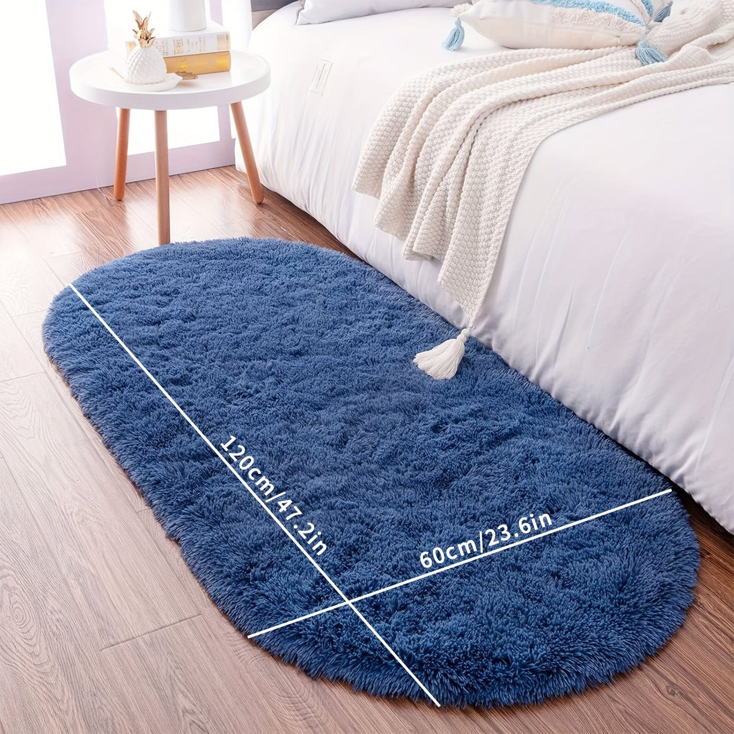 Plush Bedroom Rug - Soft, Cozy, Non-Slip, Machine Washable, Skin-friendly, Perfect for Indoor Use and Bedside