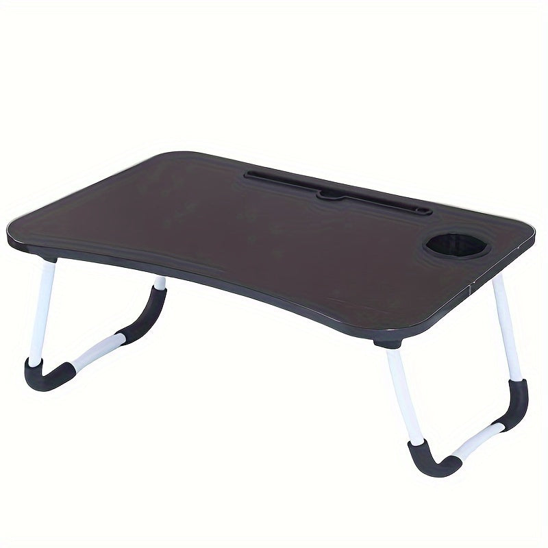 Folding Portable Table, Laptop Desk with Cup Holder and Tablet Slot, Perfect for Work, Studying, and Reading and Writing. Ideal for use in Bed, on the Sofa, at a Picnic, or on the Floor. Great for Students and anyone looking for a convenient and