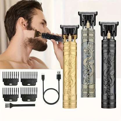 Men's wireless hair clipper, professional trimmer, ideal Father's Day gift.