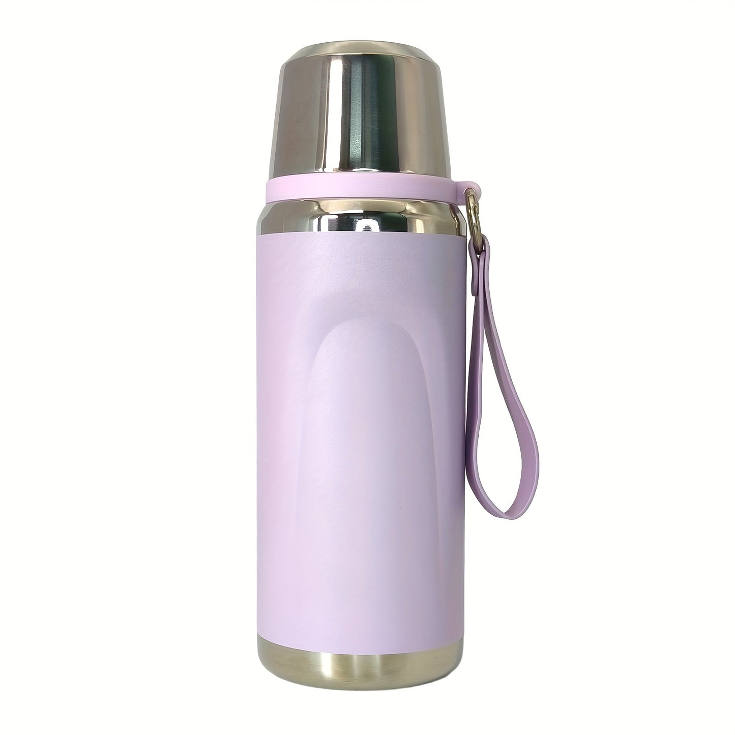 600ml stainless steel vacuum cup for hot and cold drinks, ideal for outdoor sports and travel.