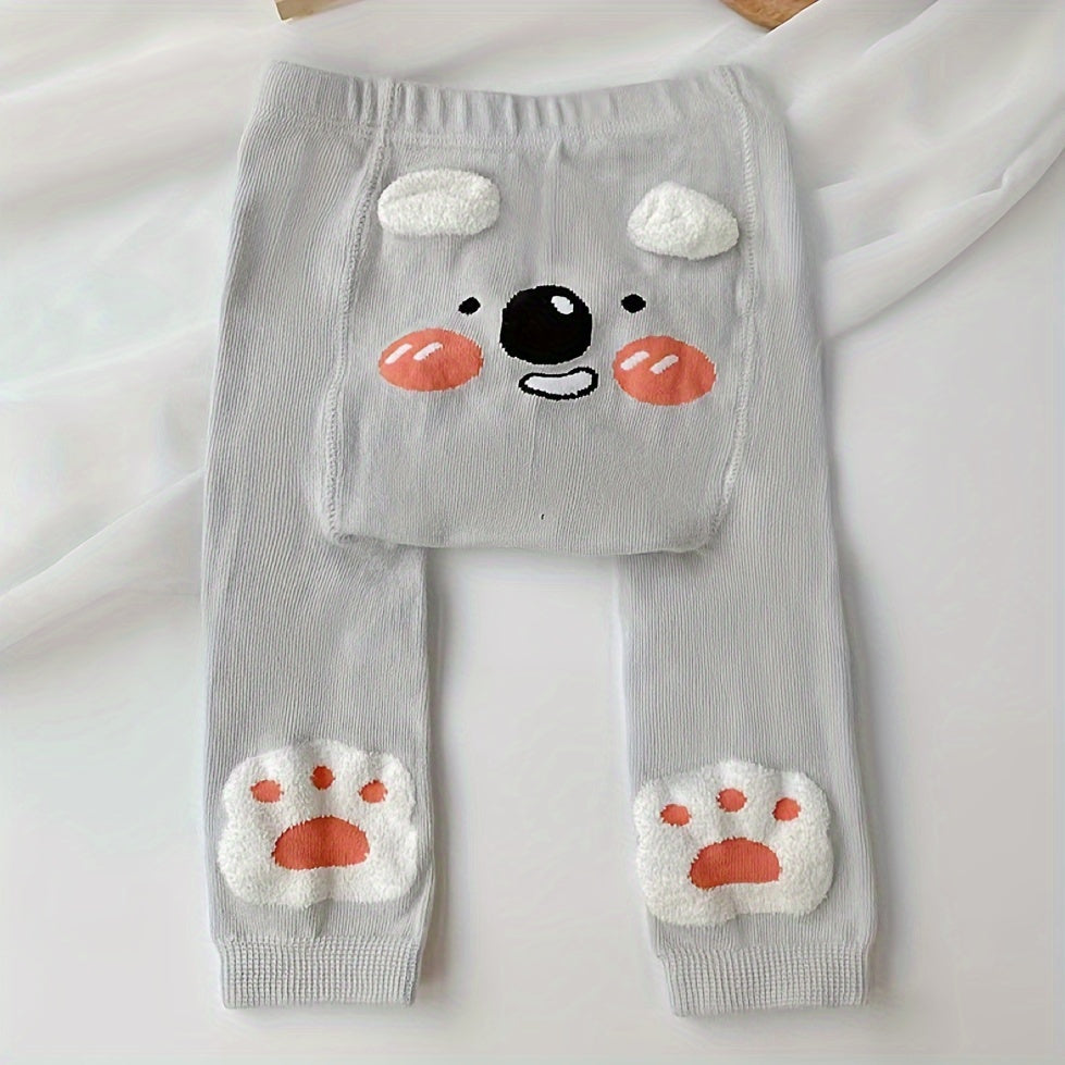 2 cute cartoon cotton blend leggings for youngsters, soft, stretchy, and perfect for all seasons