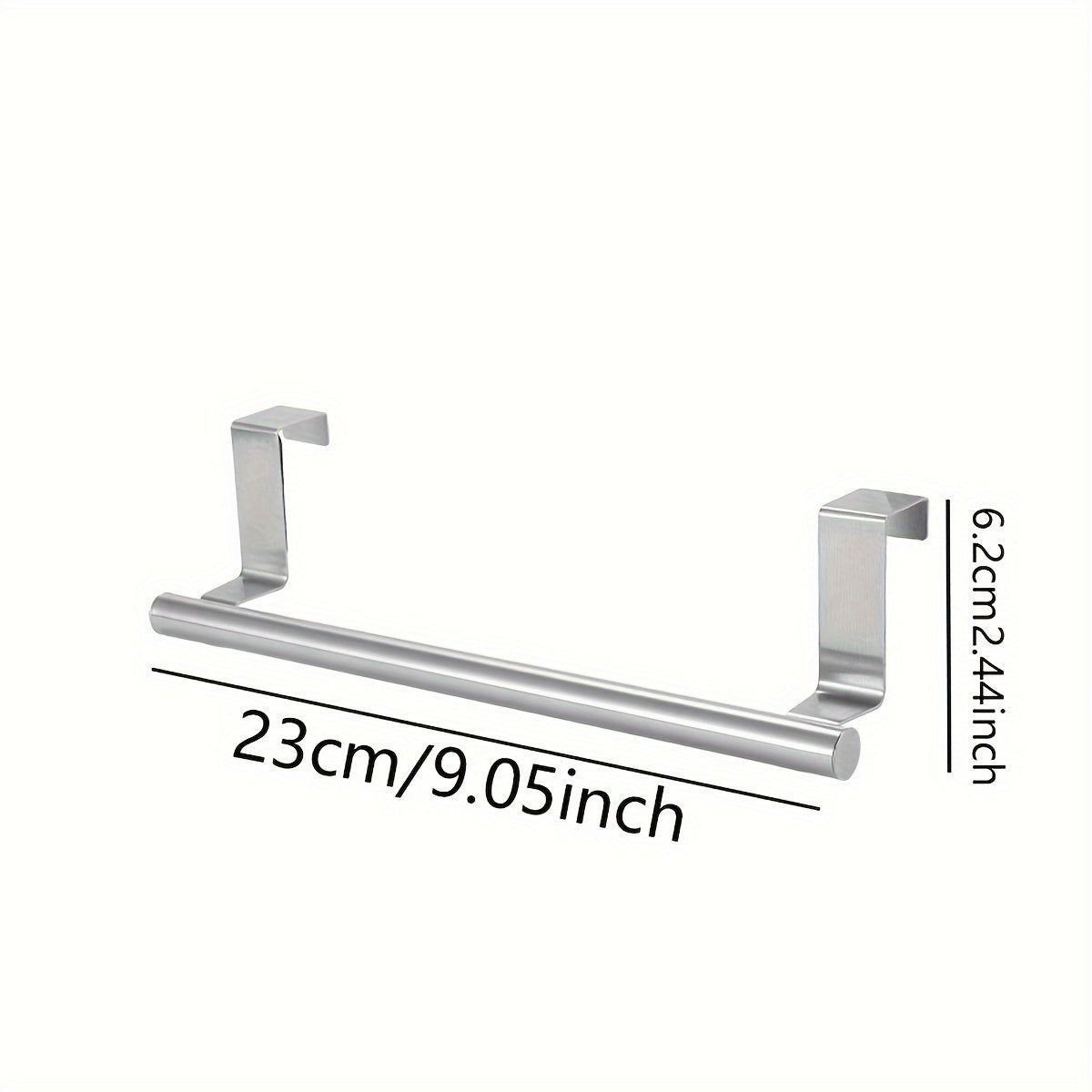 Towel Rack made of Stainless Steel for 1 Piece 430, No Drilling Required, Bathroom Single Pole Towel Rack with Pendant Storage Option