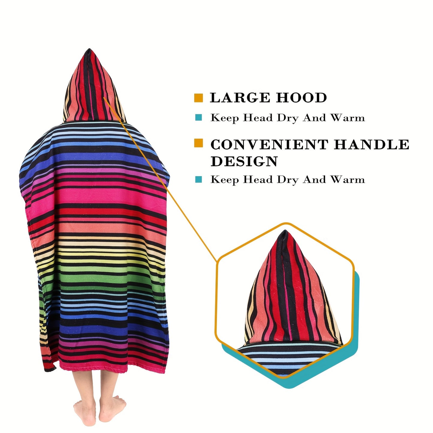 1pc Hooded Bathrobe with multiple styles, soft absorbent pajamas loungewear that can be worn as a bath towel, beach blanket with pocket, long robe for home, beach, or outdoor activities, and can also be used as a sauna kilt or spa wrap for women.