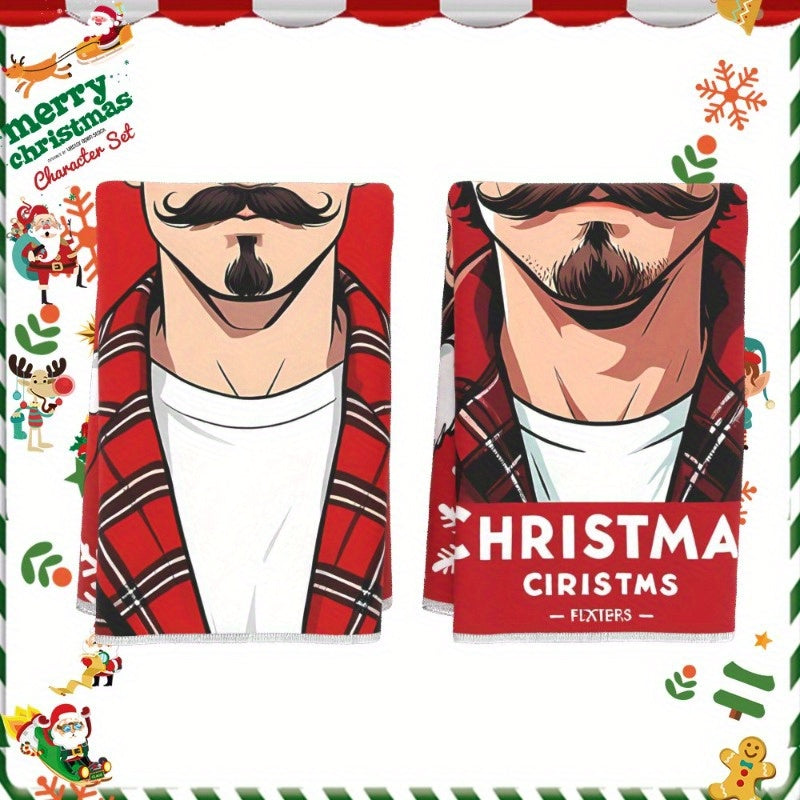 Get into the holiday spirit with this set of two 18 by 66.04 cm Christmas kitchen towels. Featuring a cheerful wintertime Merry Christmas design, these soft towels are perfect for adding festive decorations to your kitchen. They also make a great gift