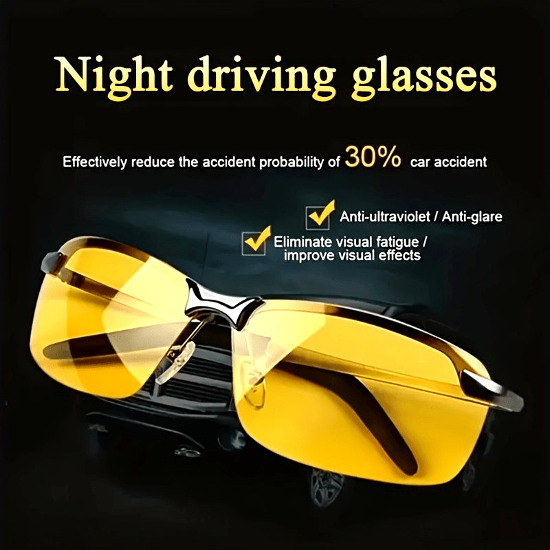 Enhanced visibility and comfort for safe night driving with night vision driving glasses.