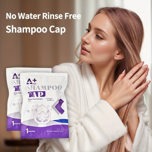 1/4 No-Water Shampoo Caps: Microwavable hair washing and conditioning caps for adults, bedridden, and elderly. Waterless bathing option, disposable, and hypoallergenic.