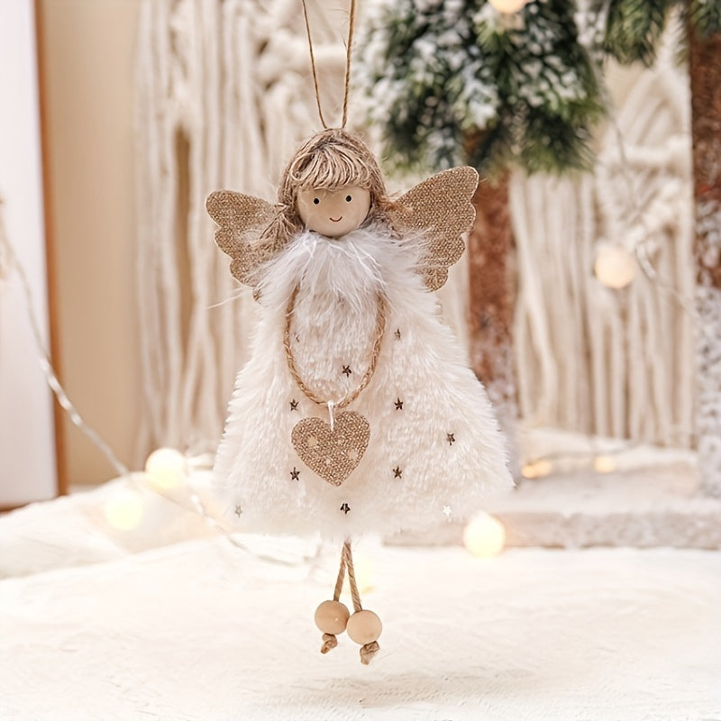 3pcs Christmas decoration pendant with creative doll charm, angel girl pendant, and Christmas tree ornament. Perfect for scene, festival, room, and office decor, as well as theme parties.