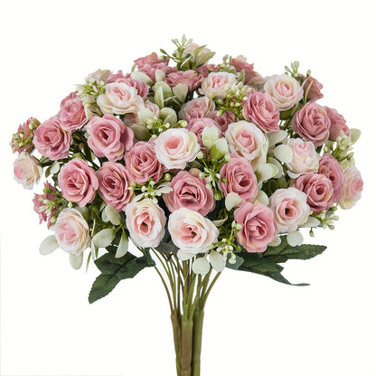 1/3 premium artificial rose flowers for wedding and party decor.