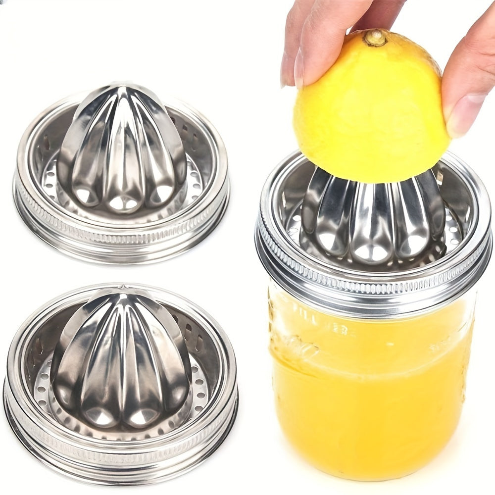 This stainless steel lemon squeezer and juicer with bowl container is portable and convenient for easy use with oranges and lemons.