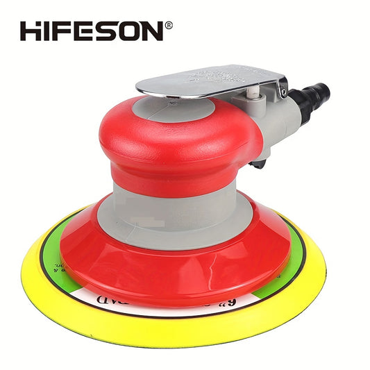 HIFESON 5/6-Inch Dual Action Pneumatic Orbital Sander with Aluminum Alloy Body - 12000RPM