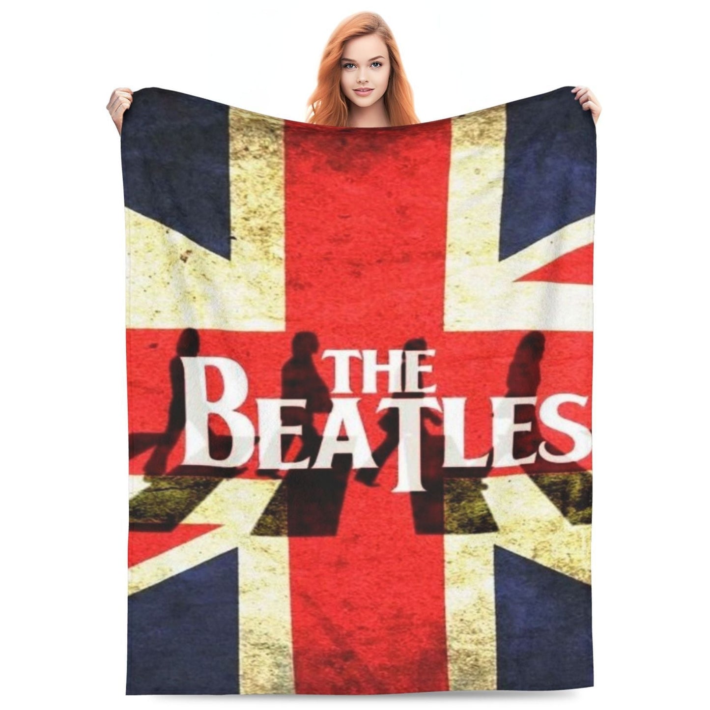 Stay warm and cozy with the ultra-soft Beatles Union Jack fleece throw blanket. Perfect for all seasons, this polyester blanket makes an ideal birthday or Christmas gift. With a contemporary style and knitted flannel in red, white, and blue, this blanket