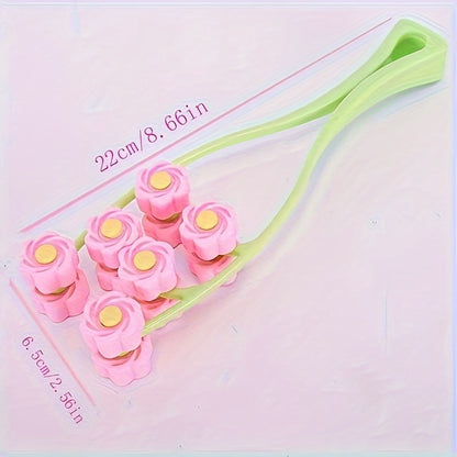 Floral Facial Massager Roller for Firming V-Face, Alcohol-Free and Battery-Free