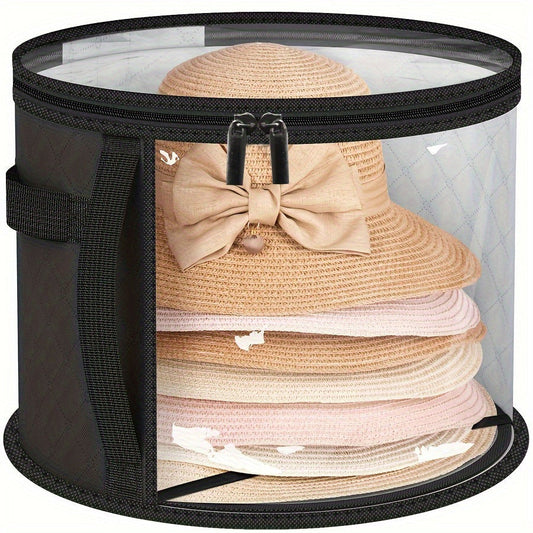 Keep Your Hats in Shape with Hat Storage Solutions: Prevent Deformation with a Bucket Hat Storage, Stackable Beach Hat Storage Bag, and Round Brim Hat Storage Bag.