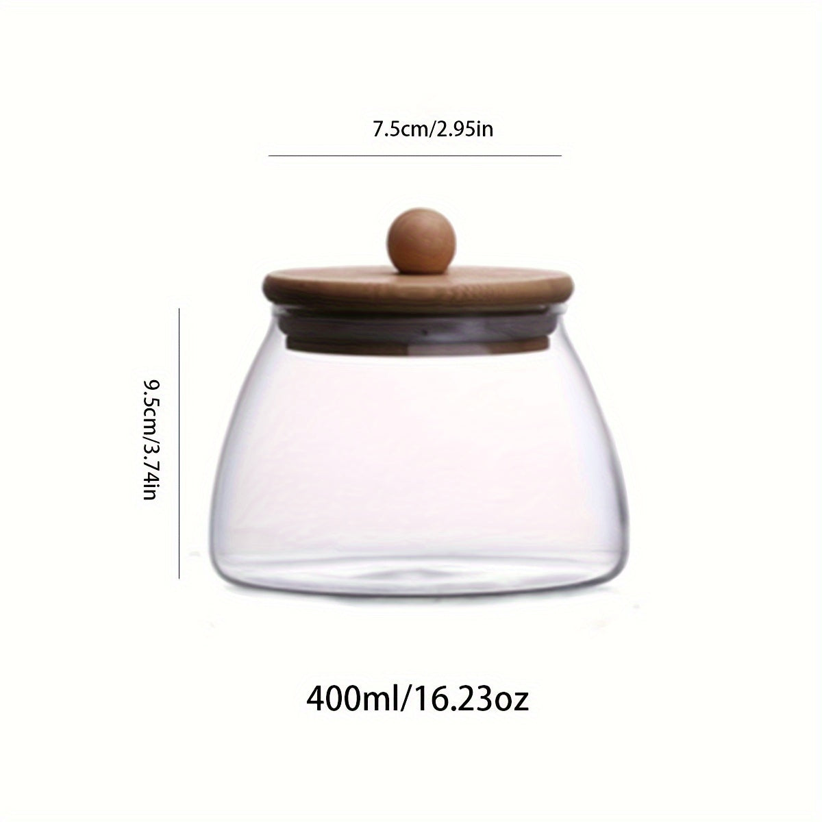 Clear Glass Jar with Lid - Perfect for Storing Candy, Tea, Nuts, and Gifts - Airtight Cylinder Canister for Tea Storage