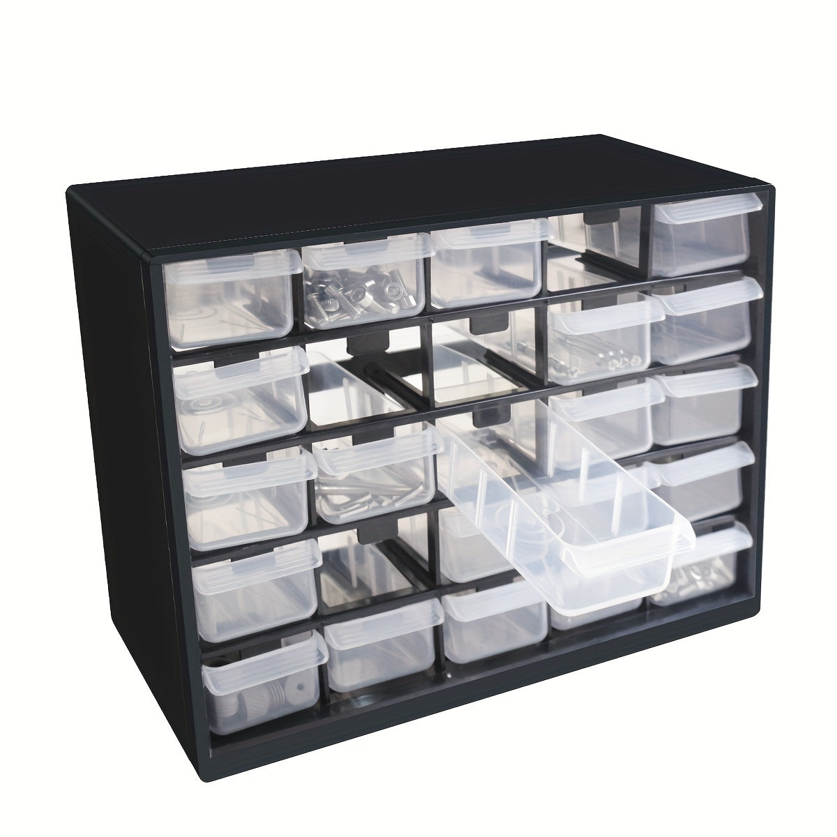 1pc Wall-mounted Multi-grid Drawer Parts Box for organizing screws and electronic components.