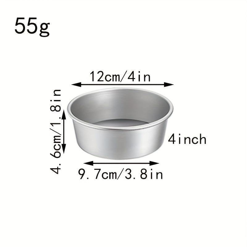 Thickened 8-Inch Round Oven Cake Mold with Solid Bottom for Household Use - Made of Anodized Aluminum, Perfect for Chiffon Cakes