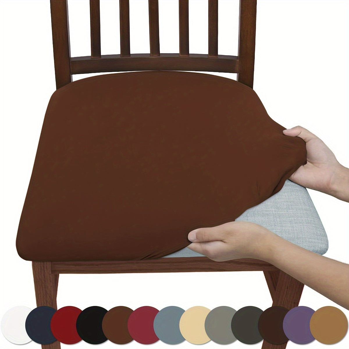 Solid color frosted chair stool cover, soft and elastic, dustproof and dirt resistant. Suitable for living room chairs.