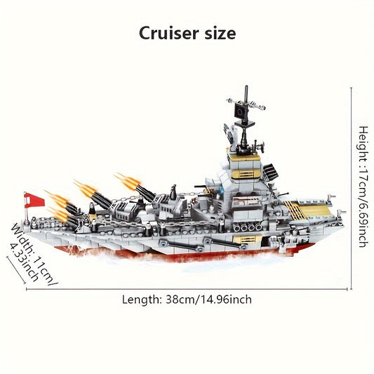 Navy War Chariot Ship & Airplane Building Blocks Set, compatible with major construction bricks, ideal for boys aged 6-8.