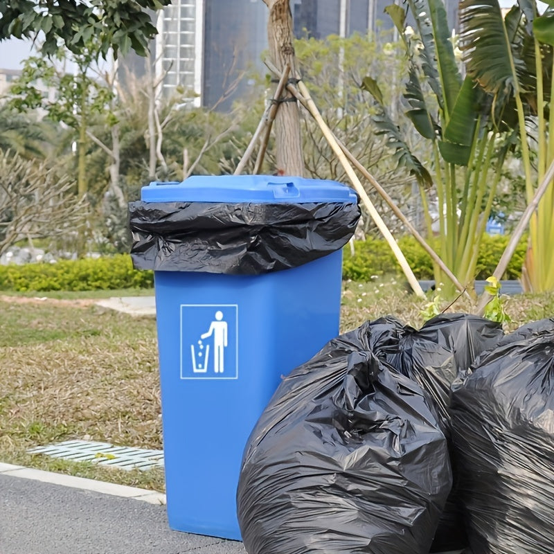 Extra Thick Large Black Garbage Bag with Flat Mouth for Commercial Property, Hotel Kitchen Sanitation made of Super Thick Plastic