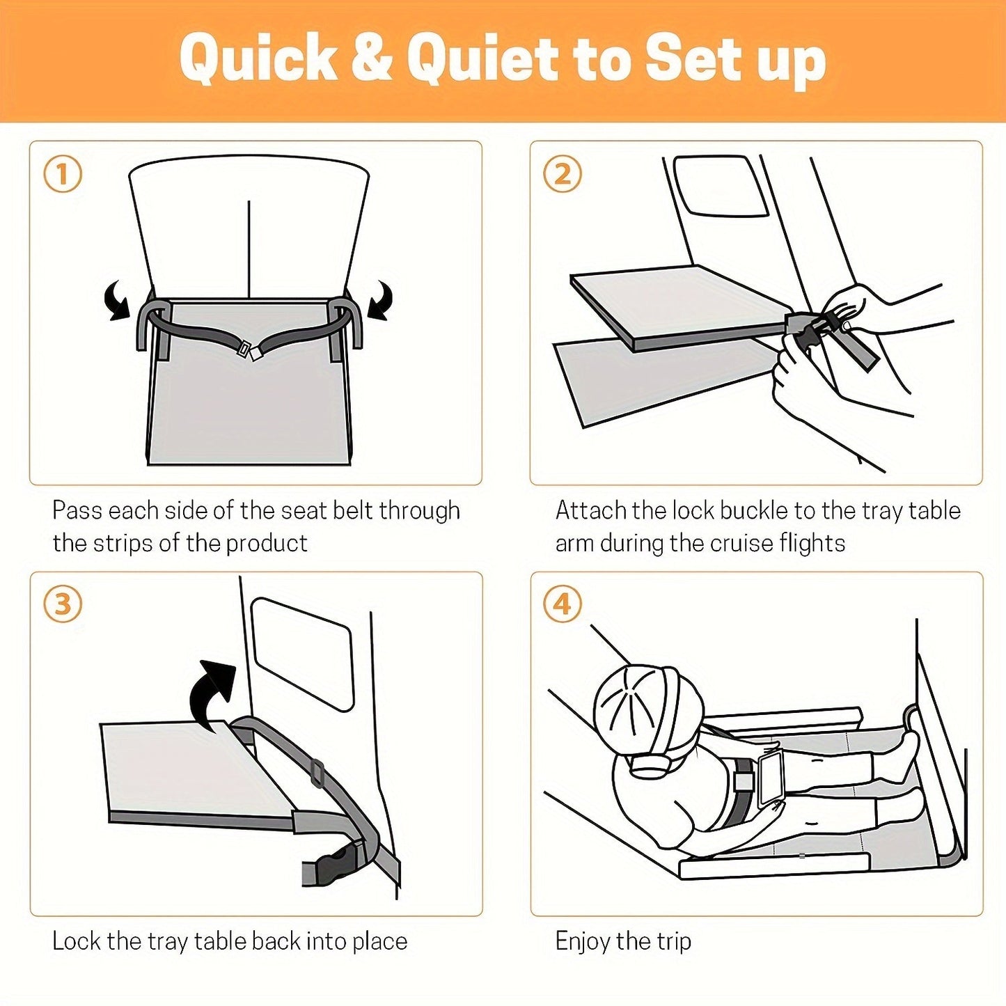 Airplane footrest designed to prevent slipping, perfect for travel. Can also extend airplane seats. Great gift for Halloween, Thanksgiving, or Christmas.