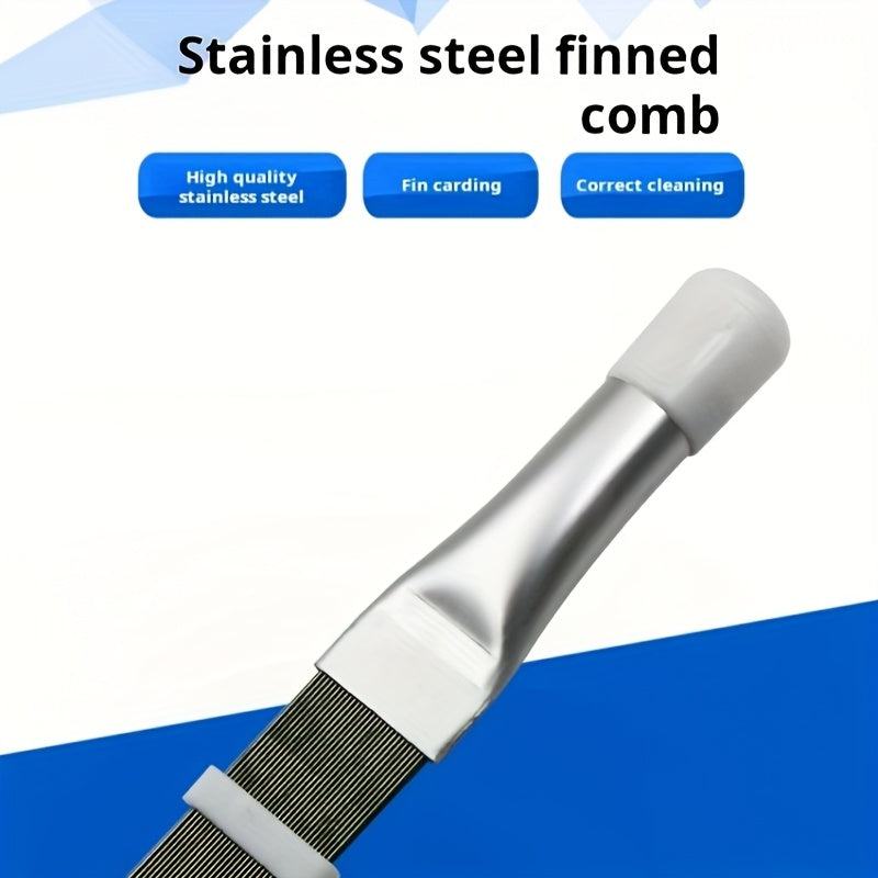 High-Quality Stainless Steel Fin Comb for Air Conditioner Condenser - No Electricity Required, Efficient Cleaning Tool