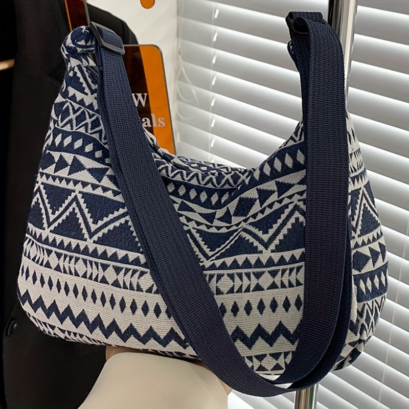 Single shoulder tote bag from the new spring and summer collection, perfect for daily use. Features stylish and versatile design with random zip direction and pattern printing.