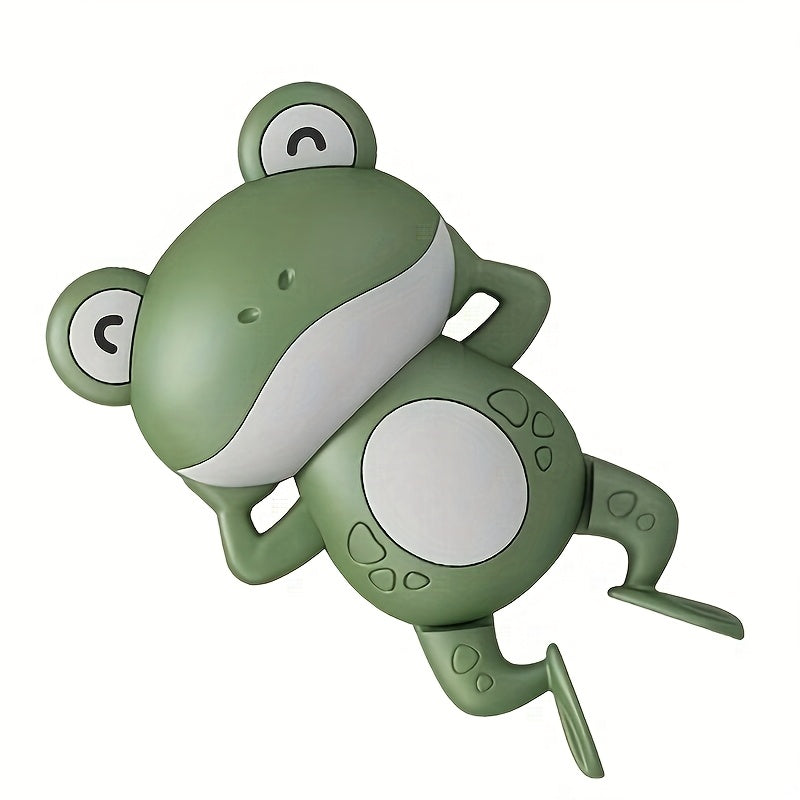 Frog swimming bath toy for youngsters playing in the water.