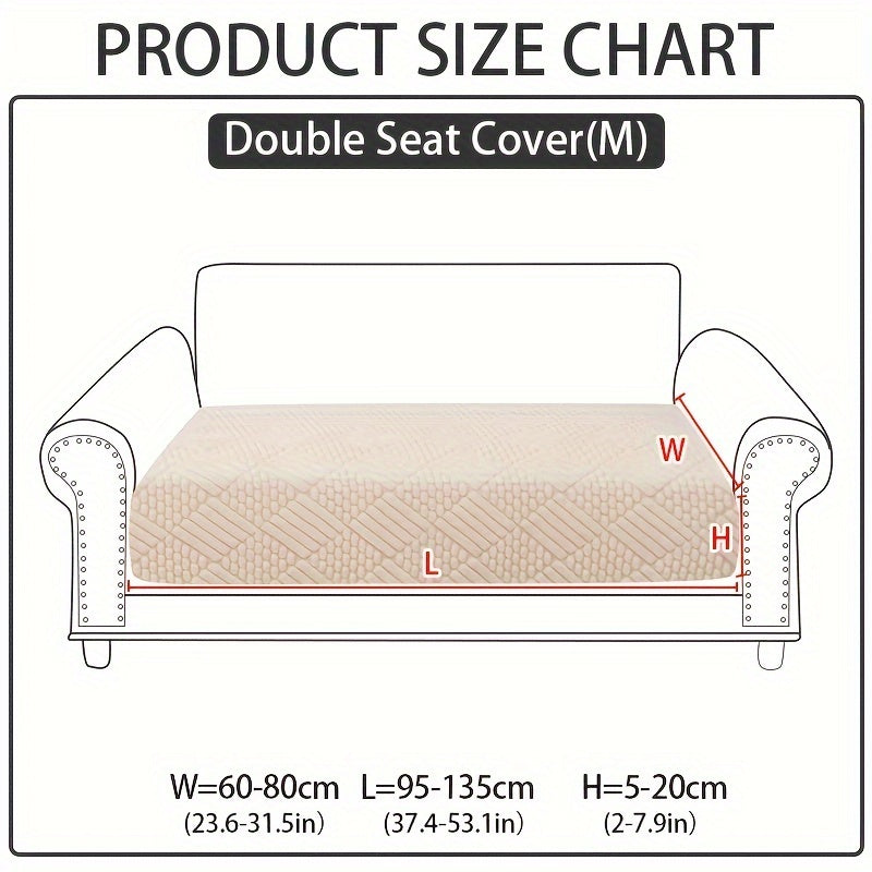 Modern polar fleece jacquard sofa slipcover with elastic band for a fitted look. Machine washable and pet-friendly. Fits sectional, armchair, loveseat, 3-seater, and 4-seater sofas. Includes armrest covers. Great Christmas gift idea.