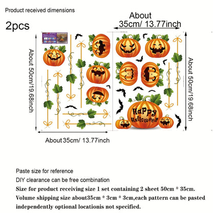 Get in the Halloween spirit with these adorable pumpkin static window stickers! Perfect for adding a festive touch to your party decorations, these double-sided stickers can be easily applied to windows, glass doors, and more. They are suitable for any