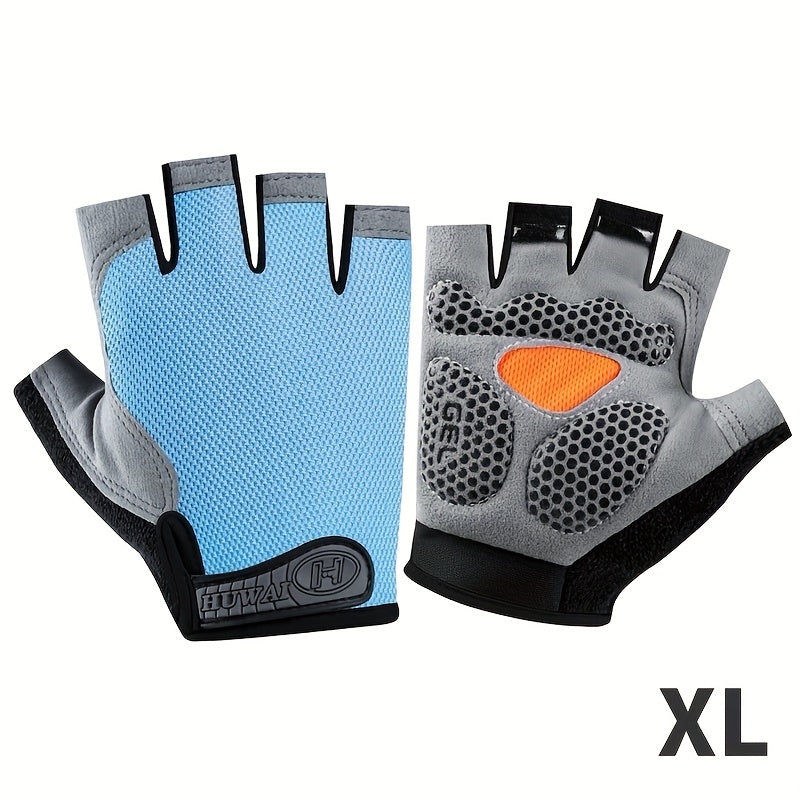 1 Pair of Ximax Half-Finger Fitness Gloves for Outdoor Sports, Non-Slip and Breathable