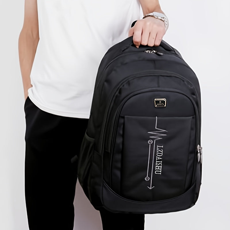 New spring backpack for business travel and leisure with large capacity, suitable for junior high school and computer use. Assorted zipper directions available.