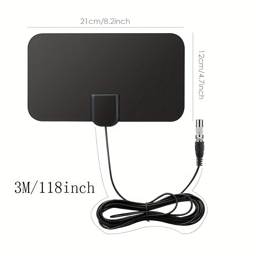 Ultra HD TV antenna for local channels, with up to 50+ miles range and signal booster. Compatible with both old and new TVs.