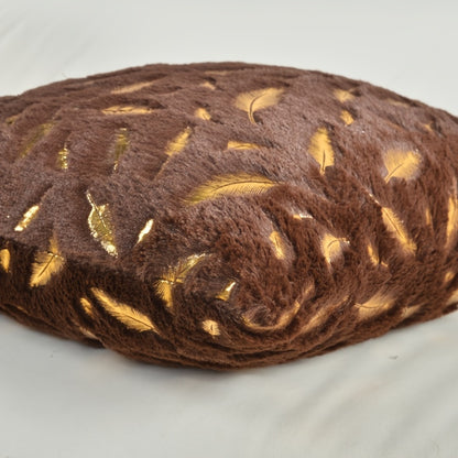 Luxurious faux fur throw pillow cover without pillow core, perfect for sofa, bedroom, car.