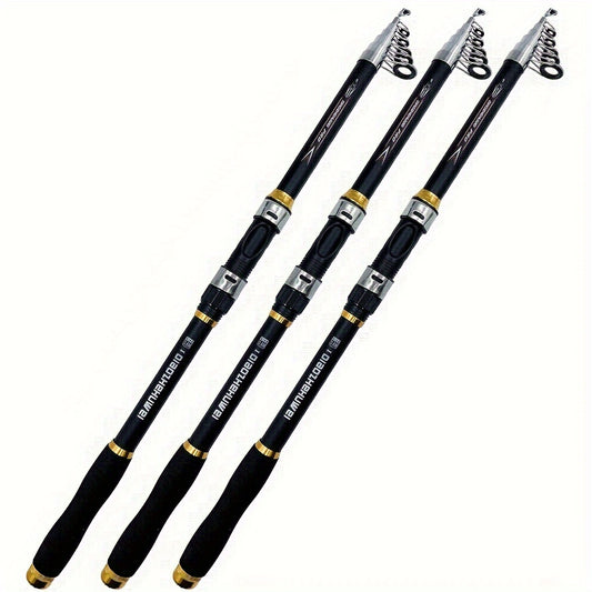 Lightweight and sturdy Telescopic Carbon Fiber Fishing Rod for long-distance casting and sea fishing.