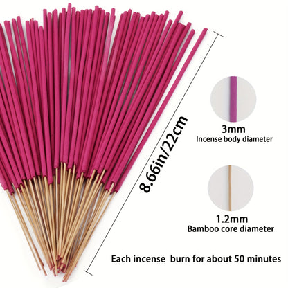 Set of 20 natural wood incense sticks for purification, healing, and relaxation, ideal gift bundle for yoga and meditation, feather-free.