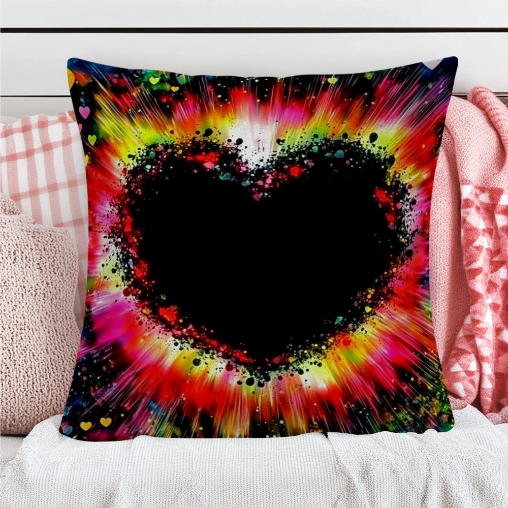 Valentine's Day Flashing Heart Square cushion cover measuring 45.72*45.72cm is the perfect addition to your home decor. This versatile piece can be used to decorate your living room, bedroom, or any other room in your house. It is also a must-have item