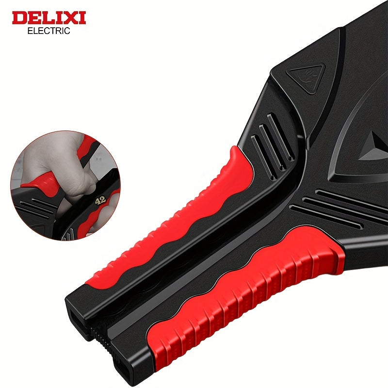 DELIXI ELECTRIC Electric Ratchet PVC Pipe Cutter: Cuts PEX, PVC, PPR, and Plastic Hoses with SK5 Blade, Aluminum Construction