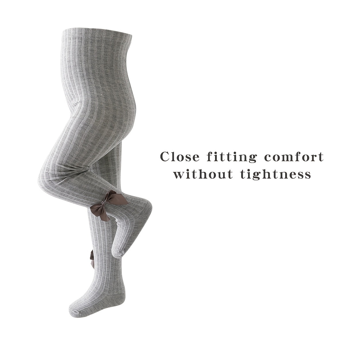 1 Pair of Girl's Comfy Knitted Pantyhose - Soft, Breathable, Slim-fit Socks for Outdoor Activities and Everyday Wear