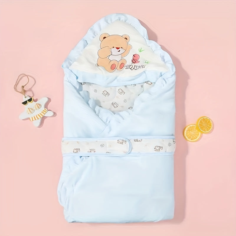 Soft 100% Cotton Bear Style Swaddling Blanket for Newborns, Perfect Christmas or Halloween Gift for Baby, Keeps them Warm and Cozy