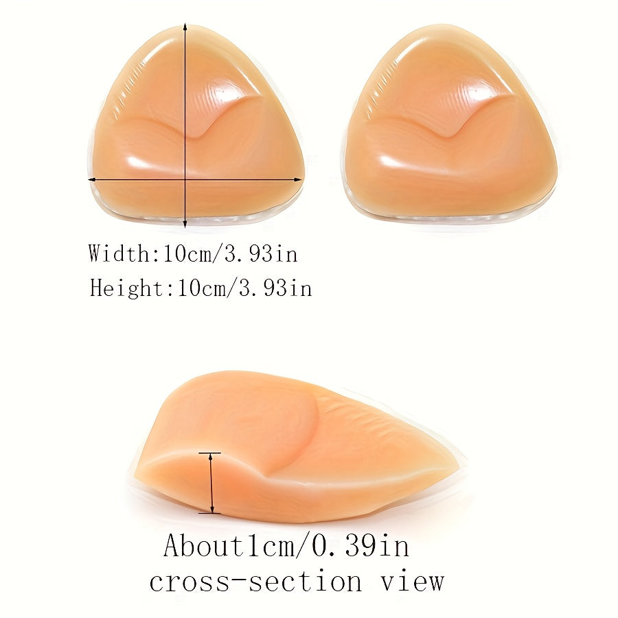 Silicone bra insert pads for enhancing chest in women's lingerie.