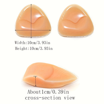 Silicone bra insert pads for enhancing chest in women's lingerie.