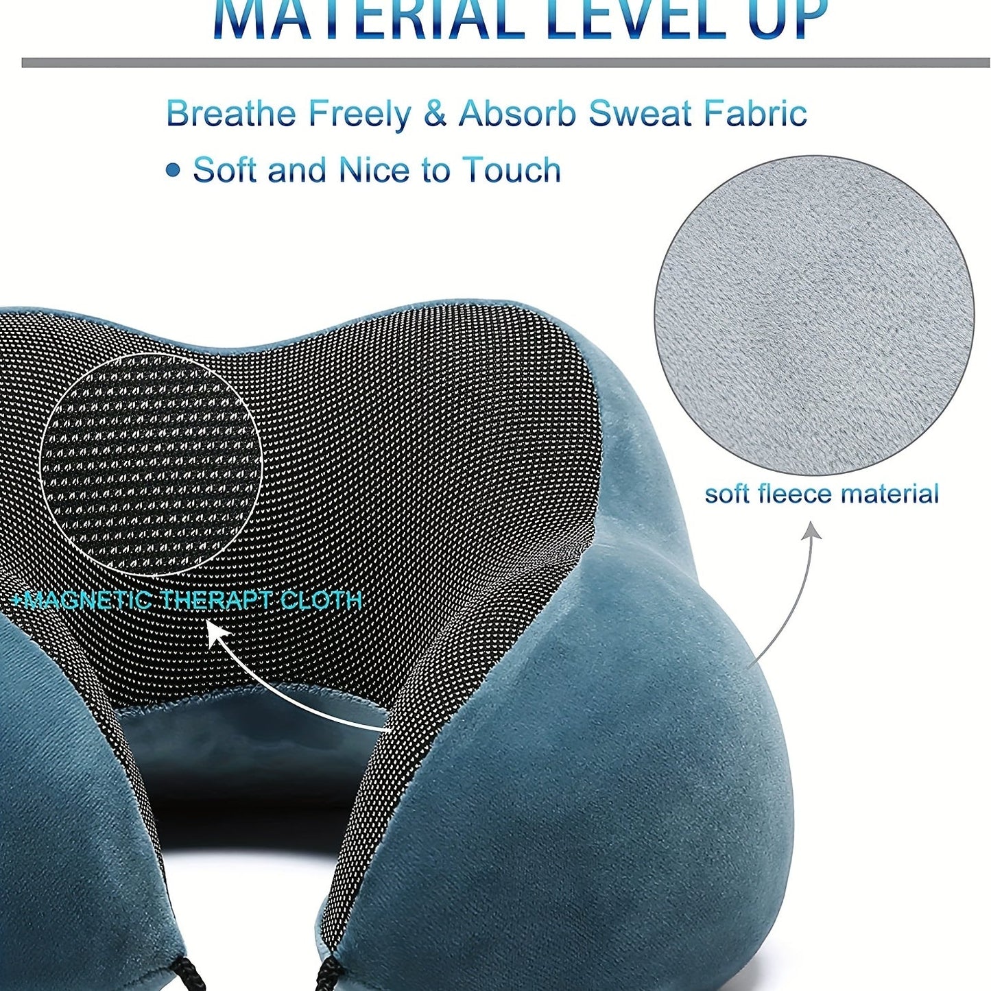 Soft U Shaped Memory Foam Neck Pillow for Travel, Airplane, and Bedding - Cervical Support Pillow