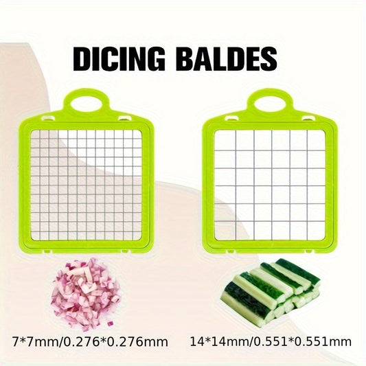 Get a new set of Vegetable Cutting Grid Blades with 6x6 and 12x12 grids for your Vegetable Cutter.