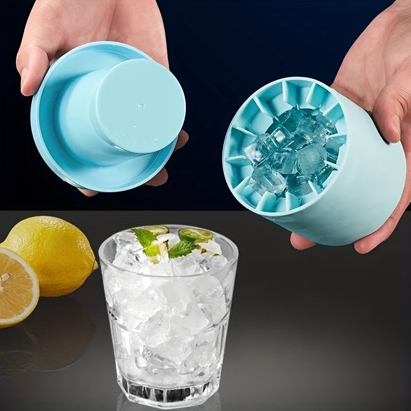 Create Perfectly-Shaped Ice Cubes Effortlessly with our Easy-Release Silicone Ice Cube Mold - Makes Up to 60 Cubes! Must-Have Kitchen Accessory