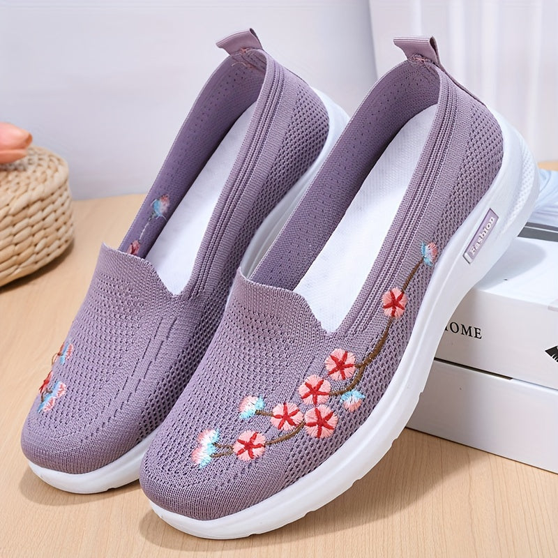 New Four Seasons Women's Casual Knitted Shoes for outdoor activities and daily wear, easy to slip on and off.